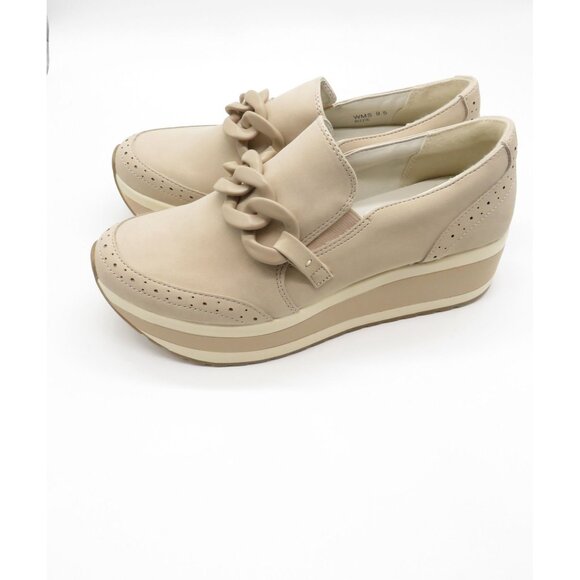 Dolce Vita Women's Beige Platform Loafers 9.5 Chain Detail NEW - Picture 5 of 7